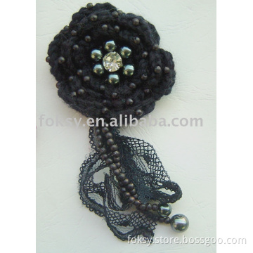 Crochet brooch